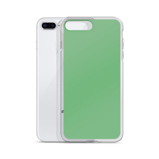 Plain Color Bay Leaf Green iPhone Case Clear Bump Resistant CREATIVETECH