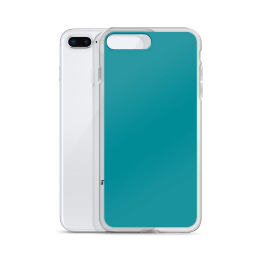 Plain Color Eastern Blue iPhone Case Clear Bump Resistant CREATIVETECH