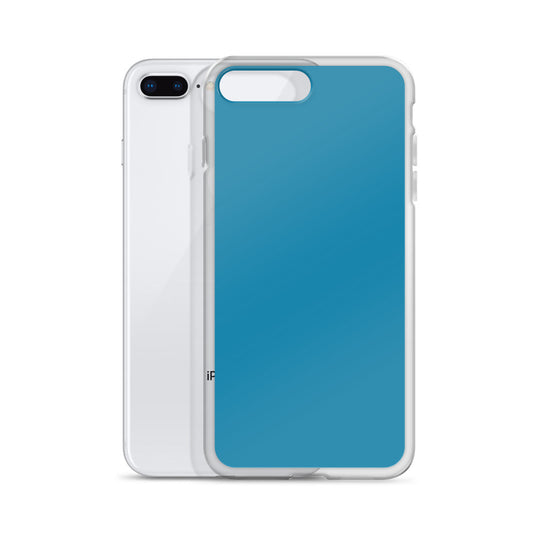 Plain Color Pelurous Blue iPhone Case Clear Bump Resistant CREATIVETECH