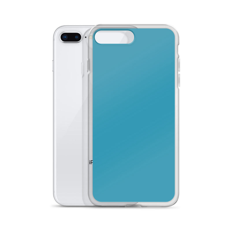 Load image into Gallery viewer, Plain Color Blue iPhone Case Clear Bump Resistant CREATIVETECH
