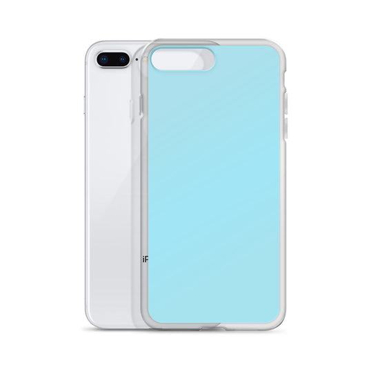 Plain Color Blizzard Blue iPhone Case Clear Bump Resistant CREATIVETECH