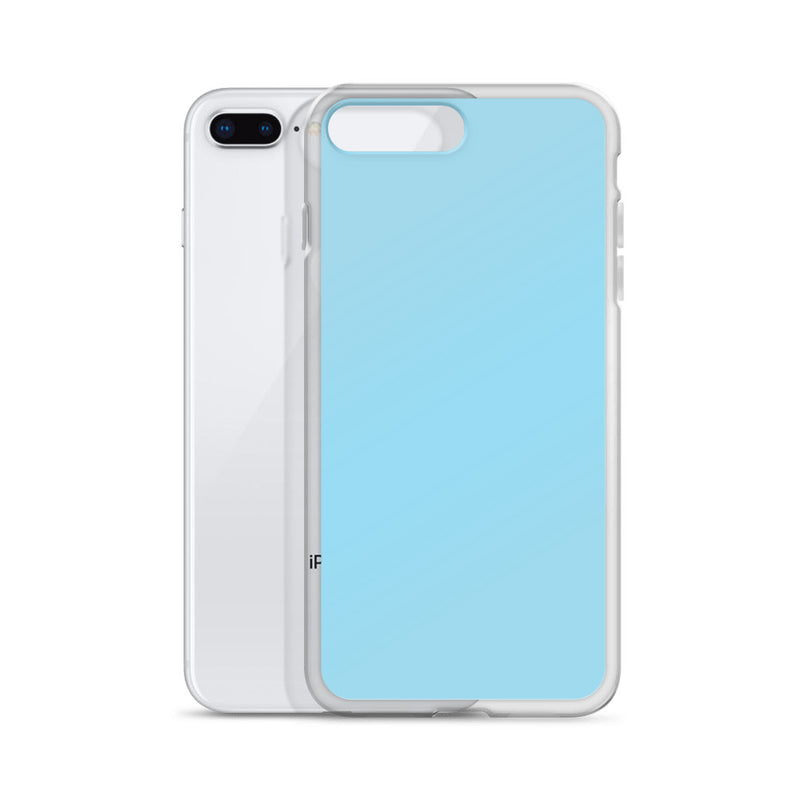 Load image into Gallery viewer, Plain Color Columbia Blue iPhone Case Clear Bump Resistant CREATIVETECH