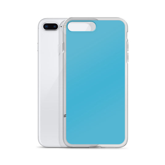 Plain Color Summer Sky Blue iPhone Case Clear Bump Resistant CREATIVETECH