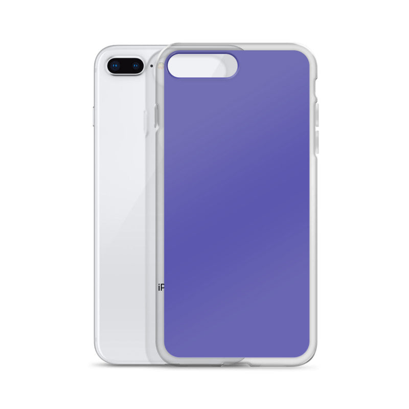 Load image into Gallery viewer, Slate Blue Purple iPhone Clear Thin Case Plain Color CREATIVETECH