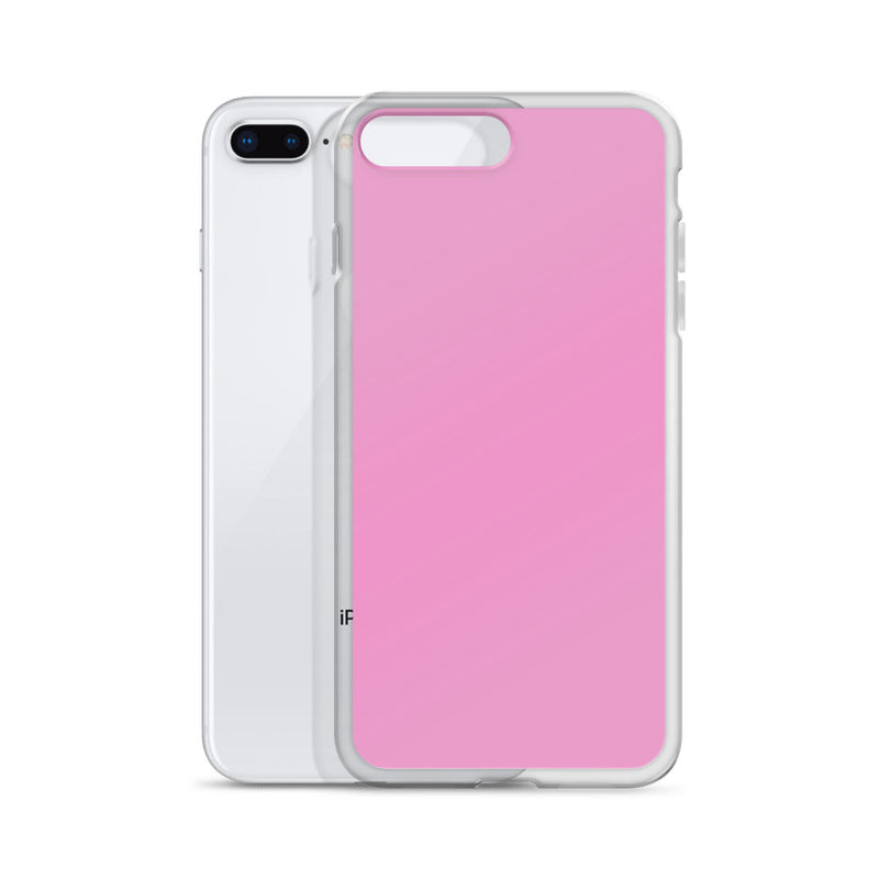 Load image into Gallery viewer, Lavender Rose Pink iPhone Clear Thin Case Plain Color CREATIVETECH