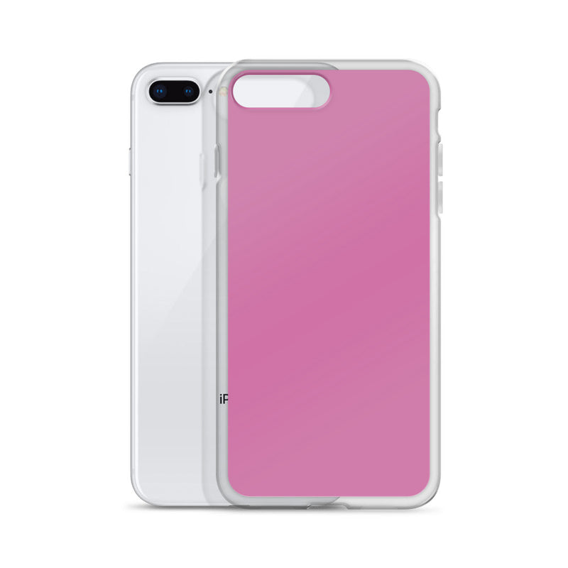 Load image into Gallery viewer, Hopbush Pink iPhone Clear Thin Case Plain Color CREATIVETECH