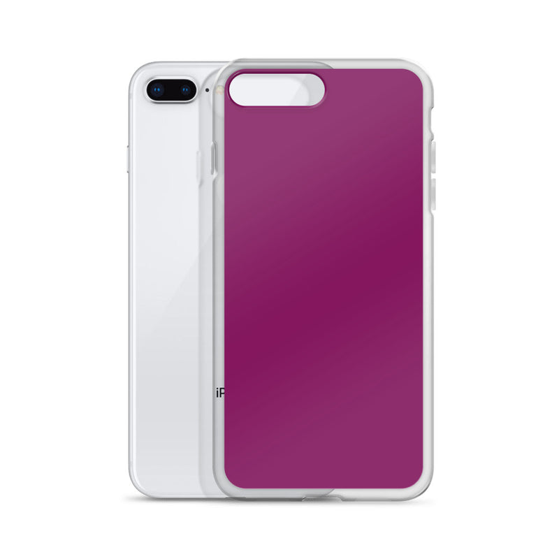 Load image into Gallery viewer, Eggplant Purple iPhone Clear Thin Case Plain Color CREATIVETECH