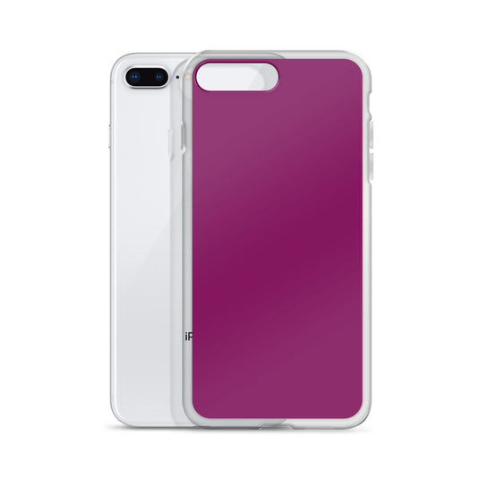 Eggplant Purple iPhone Clear Thin Case Plain Color CREATIVETECH