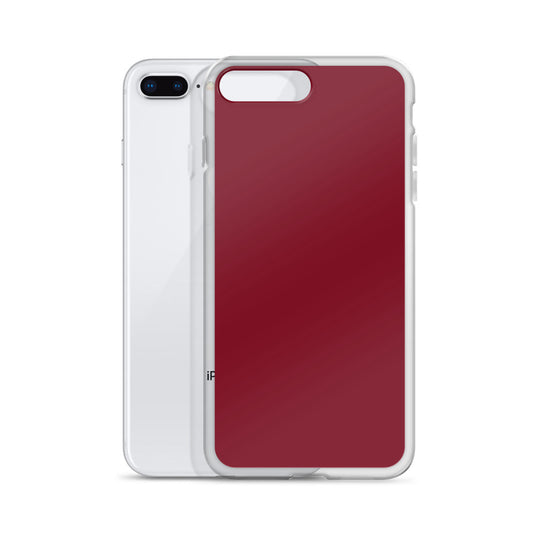 Burgundy Red iPhone Clear Thin Case Plain Color CREATIVETECH
