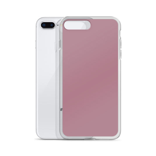 Tapestry Deep Ash Pink iPhone Clear Thin Case Plain Color CREATIVETECH