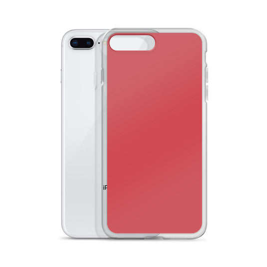 Light Mandy Red iPhone Clear Thin Case Plain Color CREATIVETECH