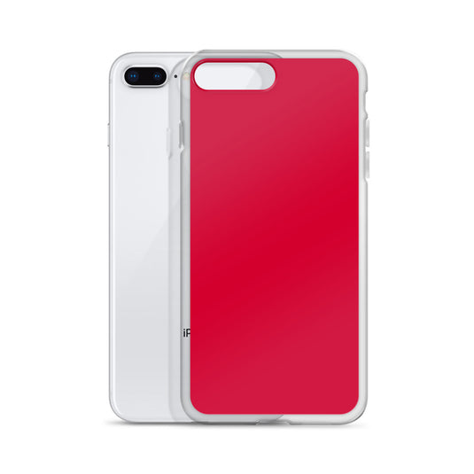 Crimson Red Red iPhone Clear Thin Case Plain Color CREATIVETECH