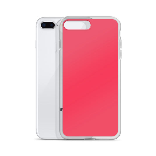 Radical Red iPhone Clear Thin Case Plain Color CREATIVETECH