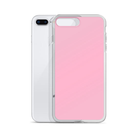 Cotton Candy Pink iPhone Clear Thin Case Plain Color CREATIVETECH