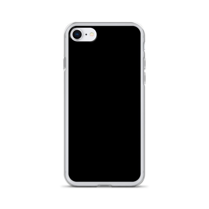 Load image into Gallery viewer, Plain Color Black iPhone Case Clear Bump Resistant Flexible CREATIVETECH