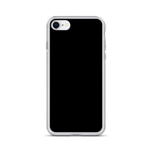 Plain Color Black iPhone Case Clear Bump Resistant Flexible CREATIVETECH