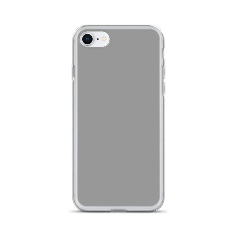 Load image into Gallery viewer, Plain Color Nobel Grey iPhone Case Clear Bump Resistant Flexible CREATIVETECH
