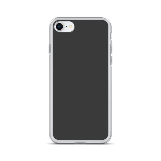 Plain Color Eclipse dark Grey iPhone Case Clear Bump Resistant Flexible CREATIVETECH