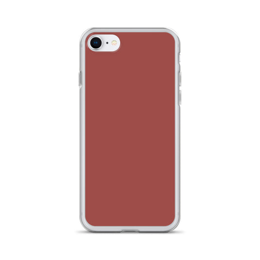 Plain Color Roof Terracotta Red iPhone Case Clear Bump Resistant Flexible CREATIVETECH