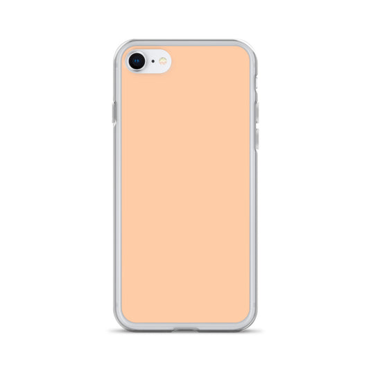 Plain Color Peach Orange iPhone Case Clear Bump Resistant Flexible CREATIVETECH