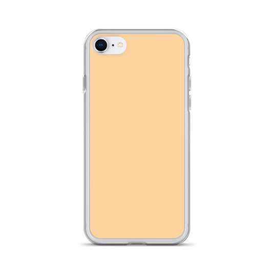 Plain Color Frangipani Orange iPhone Case Clear Bump Resistant Flexible CREATIVETECH