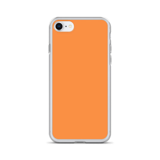 Plain Color Sea Buckthorn Orange iPhone Case Clear Bump Resistant Flexible CREATIVETECH