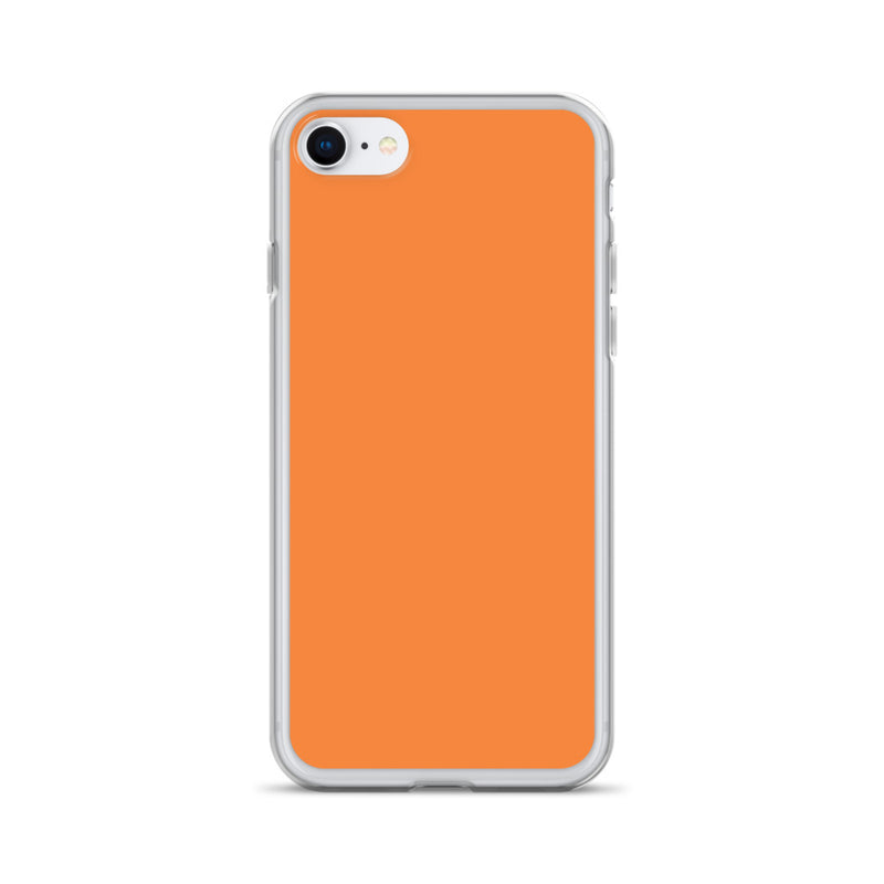 Load image into Gallery viewer, Plain Color Flamenco Orange iPhone Case Clear Bump Resistant Flexible CREATIVETECH