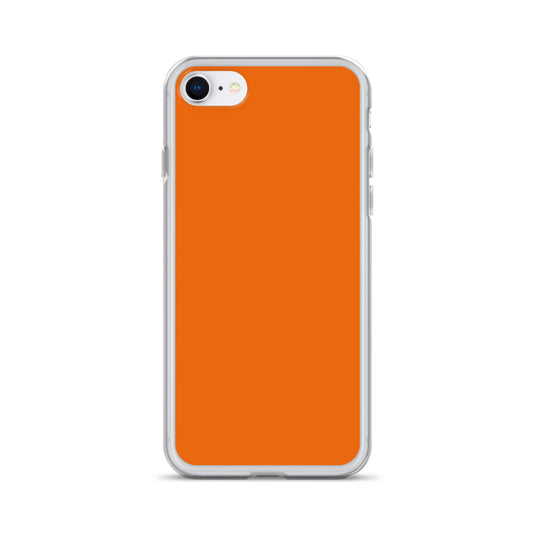 Plain Color Mango Orange iPhone Case Clear Bump Resistant Flexible CREATIVETECH