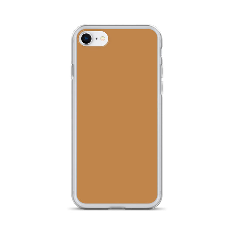 Load image into Gallery viewer, Plain Color Nude Yellow Brown iPhone Case Clear Bump Resistant Flexible CREATIVETECH