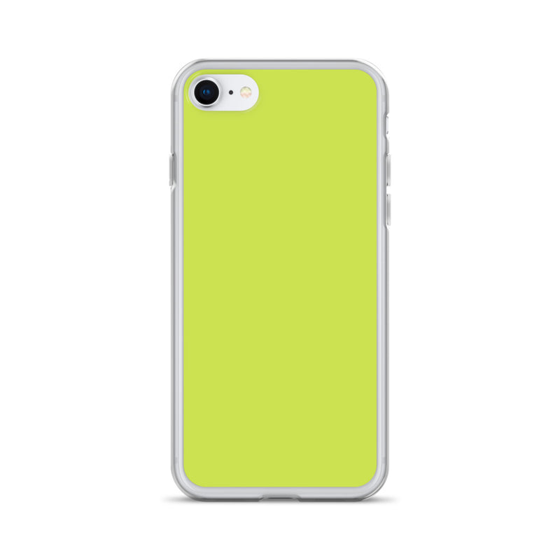Load image into Gallery viewer, Plain Color Mindaro Green iPhone Case Clear Bump Resistant CREATIVETECH