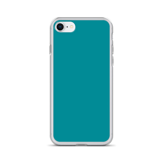 Plain Color Eastern Blue iPhone Case Clear Bump Resistant CREATIVETECH