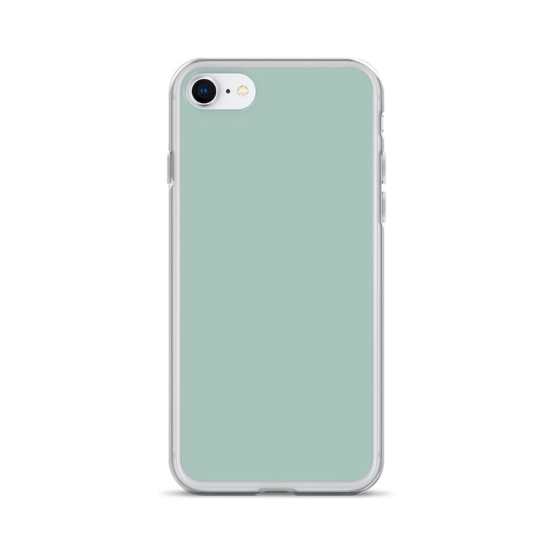 Load image into Gallery viewer, Plain Color Opal Green Blue iPhone Case Clear Bump Resistant CREATIVETECH