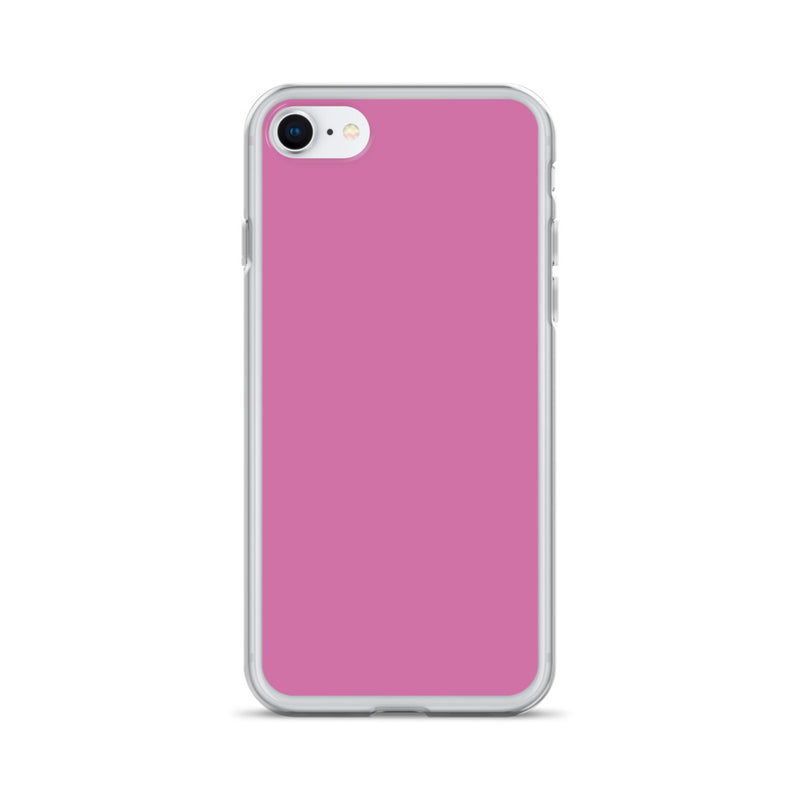 Load image into Gallery viewer, Hopbush Pink iPhone Clear Thin Case Plain Color CREATIVETECH