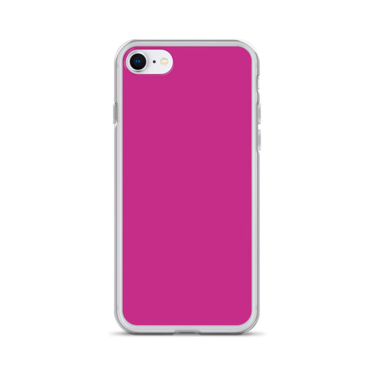 Medium Red Violet iPhone Clear Thin Case Plain Color CREATIVETECH