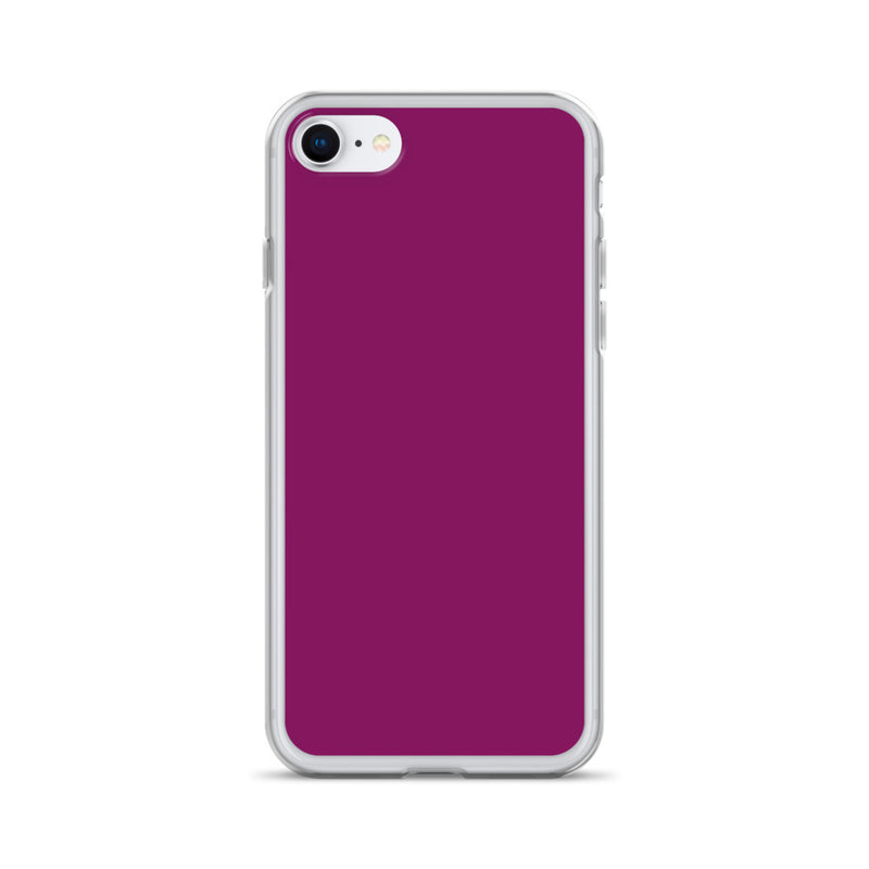 Load image into Gallery viewer, Eggplant Purple iPhone Clear Thin Case Plain Color CREATIVETECH