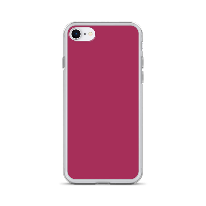 Load image into Gallery viewer, Lipstick Pink Red iPhone Clear Thin Case Plain Color CREATIVETECH