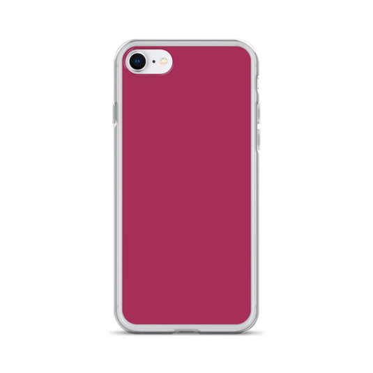 Lipstick Pink Red iPhone Clear Thin Case Plain Color CREATIVETECH