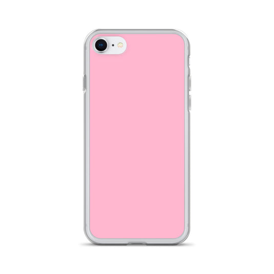Cotton Candy Pink iPhone Clear Thin Case Plain Color CREATIVETECH
