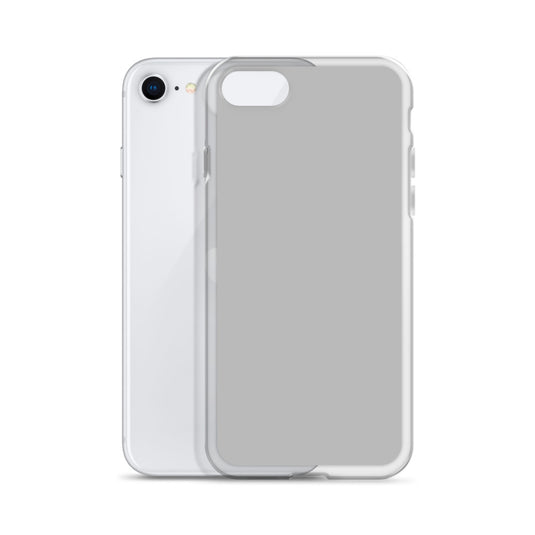 Plain Color Silver Grey iPhone Case Clear Bump Resistant Flexible CREATIVETECH