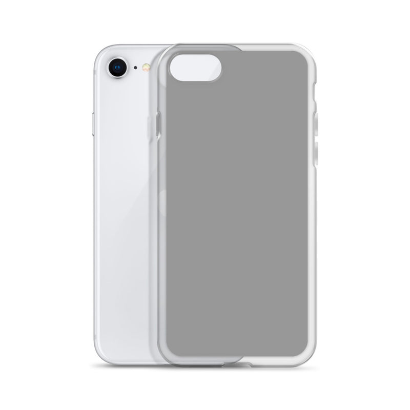Load image into Gallery viewer, Plain Color Nobel Grey iPhone Case Clear Bump Resistant Flexible CREATIVETECH