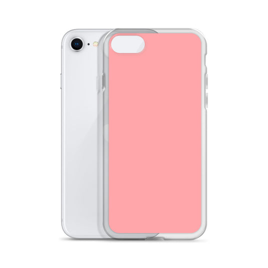 Plain Color Wewak Pink iPhone Case Clear Bump Resistant Flexible CREATIVETECH