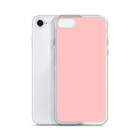 Plain Color Flamingo Pink iPhone Case Clear Bump Resistant Flexible CREATIVETECH