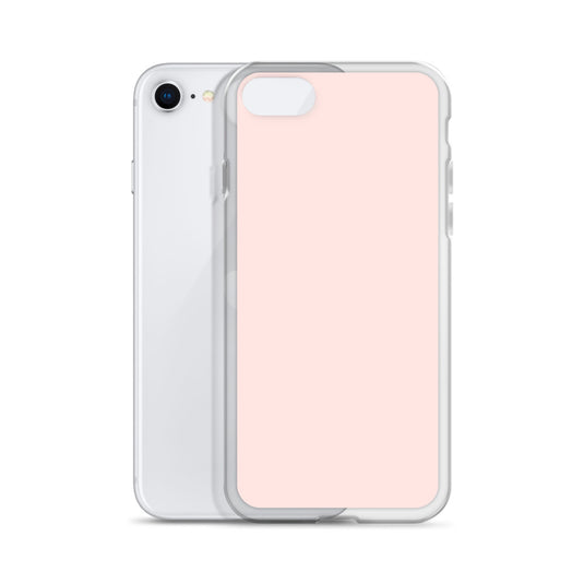 Plain Color Misty Rose Pink iPhone Case Clear Bump Resistant Flexible CREATIVETECH