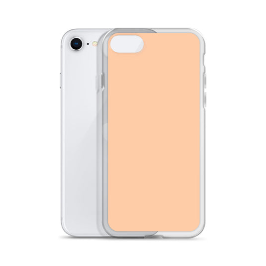 Plain Color Peach Orange iPhone Case Clear Bump Resistant Flexible CREATIVETECH