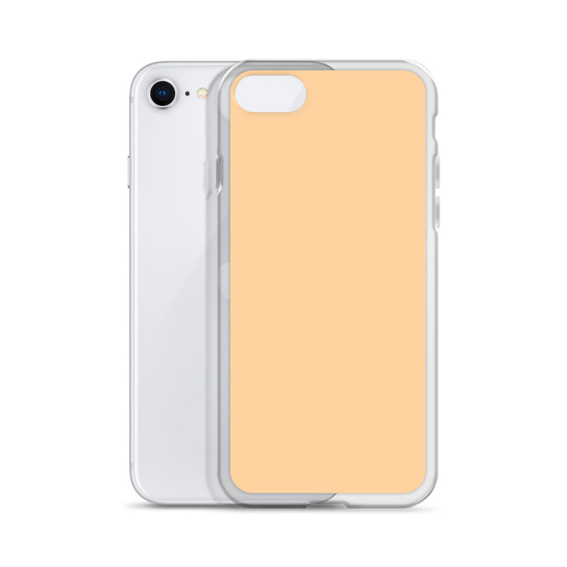 Load image into Gallery viewer, Plain Color Frangipani Orange iPhone Case Clear Bump Resistant Flexible CREATIVETECH