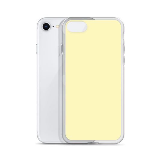 Plain Color Cumulus Yellow iPhone Case Clear Bump Resistant Flexible CREATIVETECH