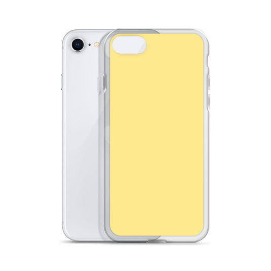 Plain Color Vis Vis Yellow iPhone Case Clear Bump Resistant CREATIVETECH
