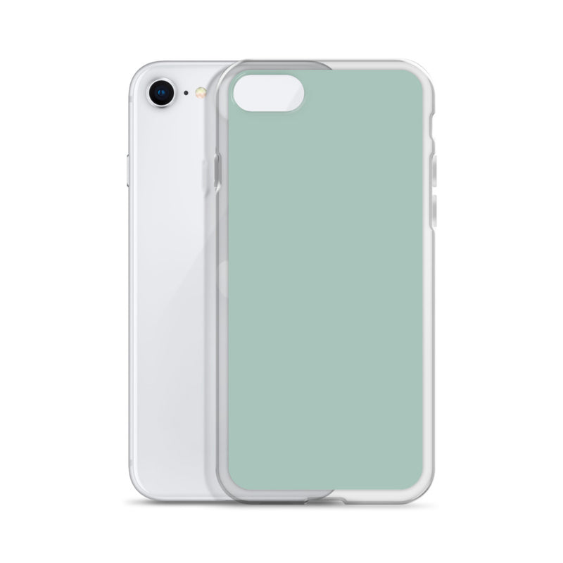 Load image into Gallery viewer, Plain Color Opal Green Blue iPhone Case Clear Bump Resistant CREATIVETECH