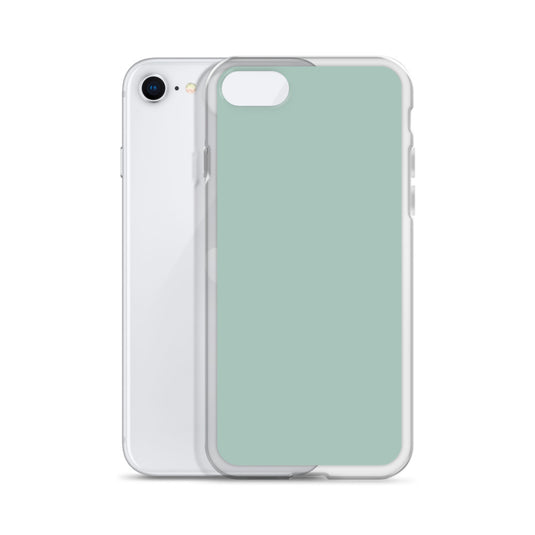 Plain Color Opal Green Blue iPhone Case Clear Bump Resistant CREATIVETECH