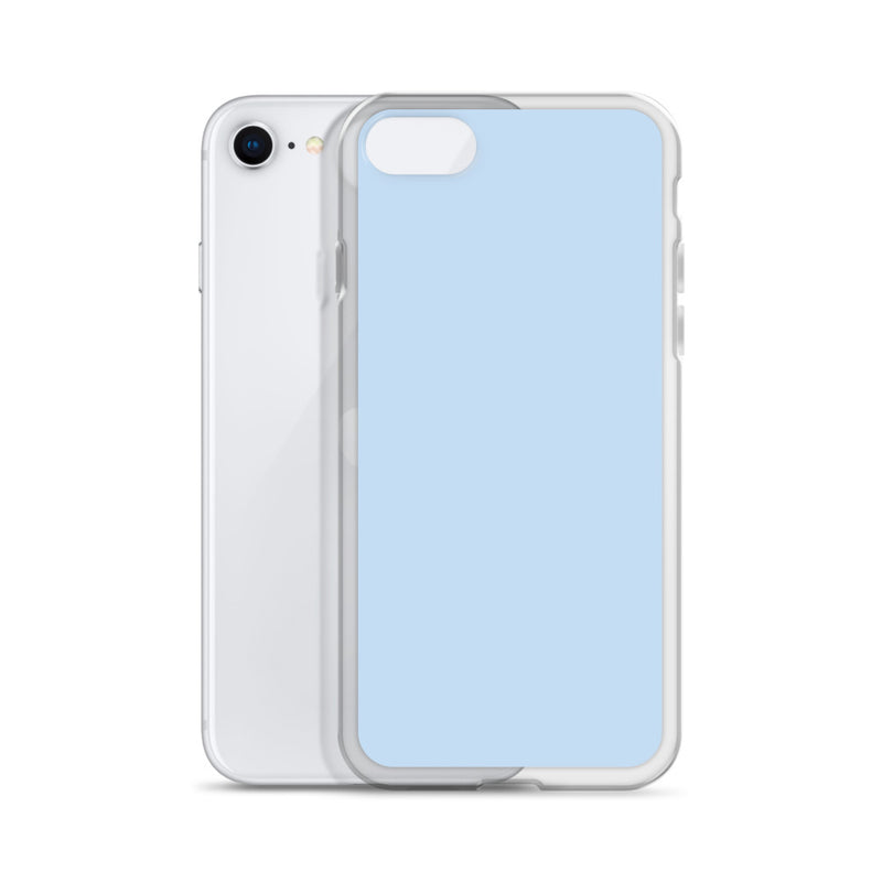 Load image into Gallery viewer, Plain Color Pattens Blue iPhone Case Clear Bump Resistant CREATIVETECH